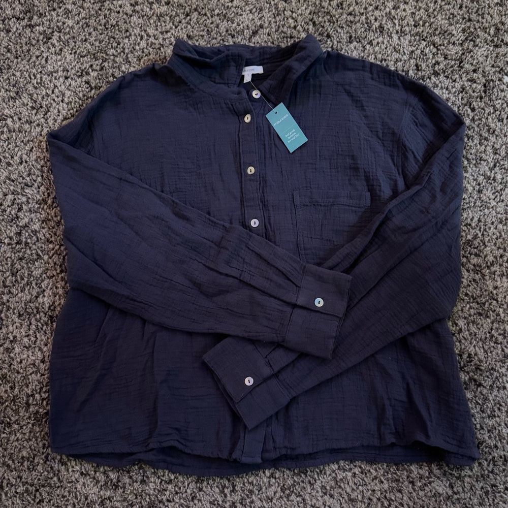 Maurices Deep Blue blouse brand new